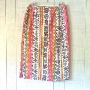 VINTAGE {Carolina Colours} Color Denim Midi Skirt